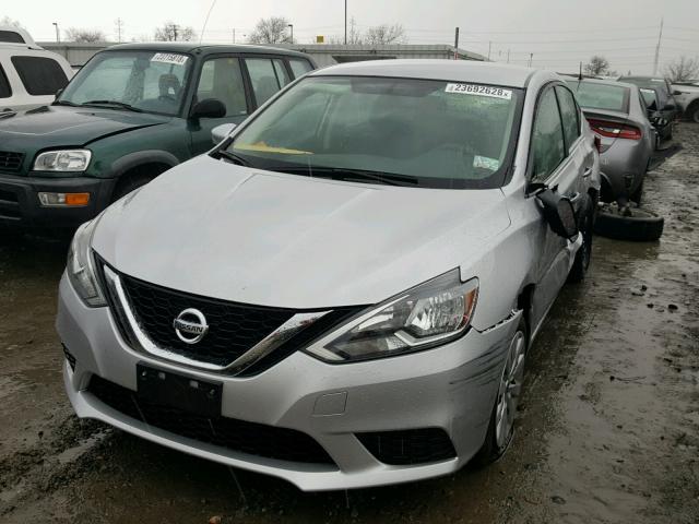 3N1AB7AP4HY333910 - 2017 NISSAN SENTRA S SILVER photo 2