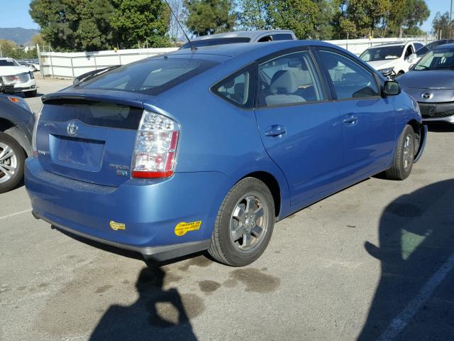 JTDKB20U467513561 - 2006 TOYOTA PRIUS BLUE photo 4