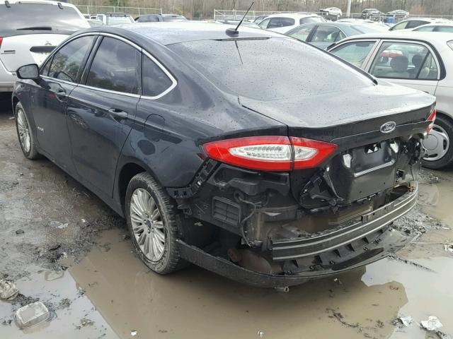 3FA6P0LU5ER363864 - 2014 FORD FUSION SE BLACK photo 3