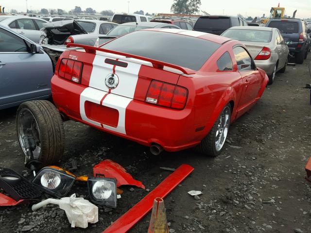 1ZVHT82H985175757 - 2008 FORD MUSTANG GT RED photo 4