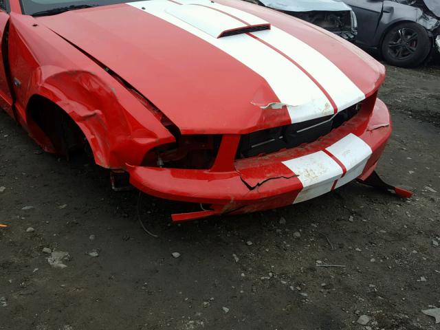 1ZVHT82H985175757 - 2008 FORD MUSTANG GT RED photo 9