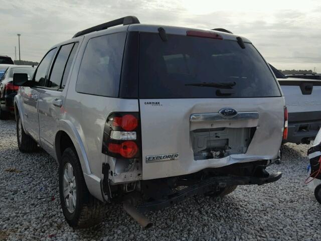 1FMEU63E98UA91239 - 2008 FORD EXPLORER X SILVER photo 3