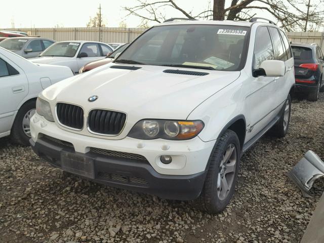 5UXFA13565LY15375 - 2005 BMW X5 3.0I WHITE photo 2