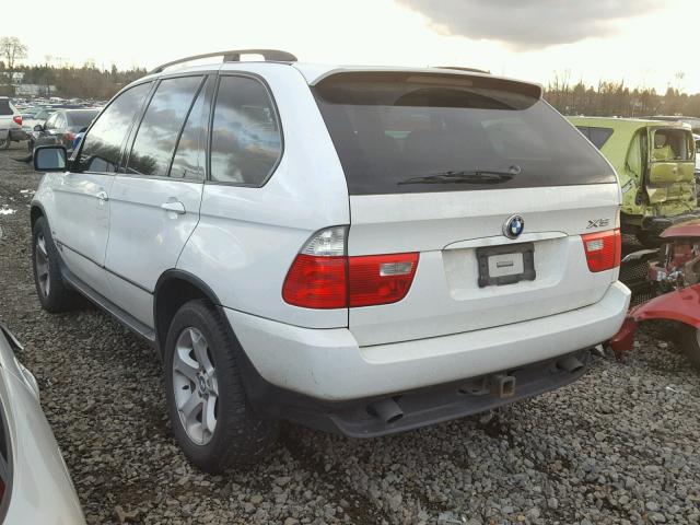 5UXFA13565LY15375 - 2005 BMW X5 3.0I WHITE photo 3