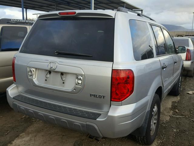 2HKYF18485H538681 - 2005 HONDA PILOT EX SILVER photo 4