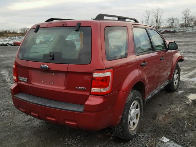 1FMCU92Z38KB10165 - 2008 FORD ESCAPE XLS RED photo 4