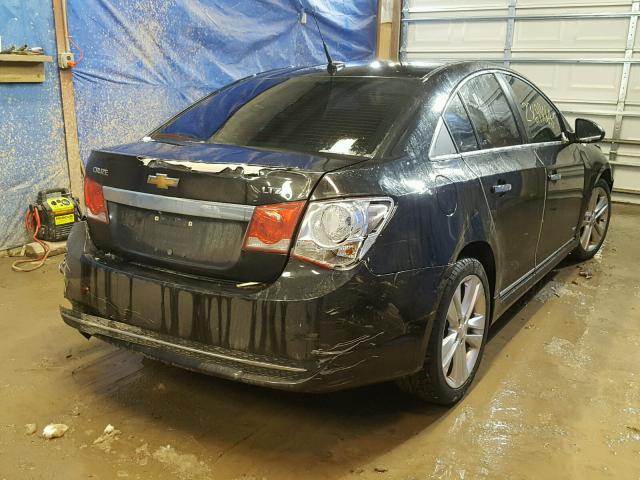 1G1PG5SB3E7456412 - 2014 CHEVROLET CRUZE LTZ BLACK photo 4