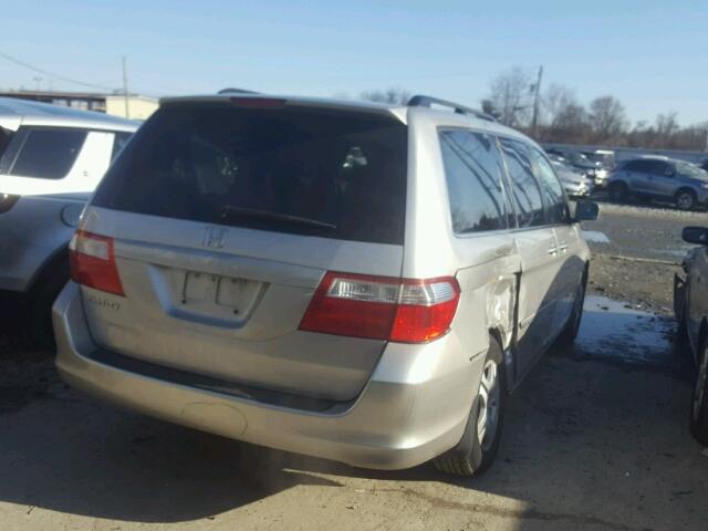 5FNRL38717B460362 - 2007 HONDA ODYSSEY EX SILVER photo 4