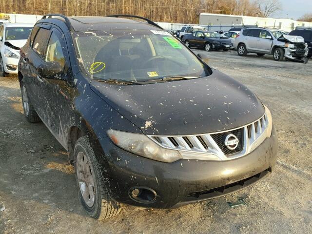 JN8AZ18W69W111935 - 2009 NISSAN MURANO S BLACK photo 1