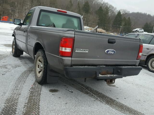 1FTYR10D67PA52610 - 2007 FORD RANGER GRAY photo 3