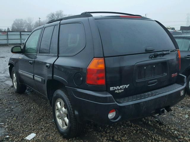 1GKDT13S222347112 - 2002 GMC ENVOY BLACK photo 3