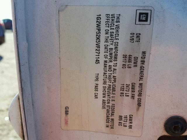 1G2WP52K5VF271145 - 1997 PONTIAC GRAND PRIX WHITE photo 10