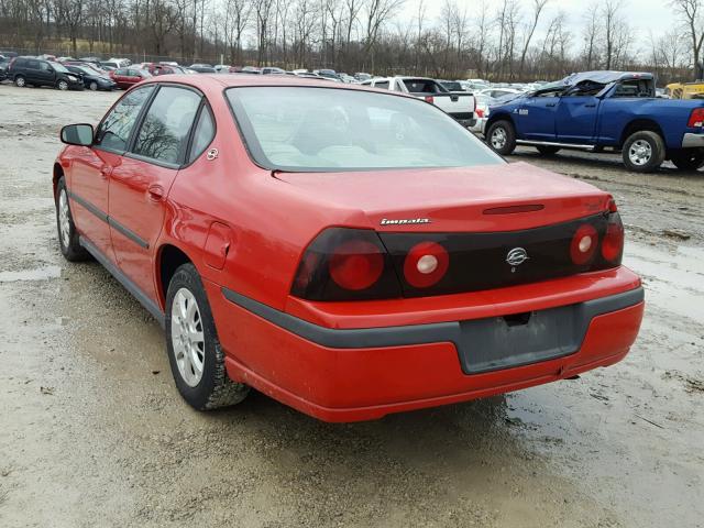 2G1WF52E149450856 - 2004 CHEVROLET IMPALA RED photo 3