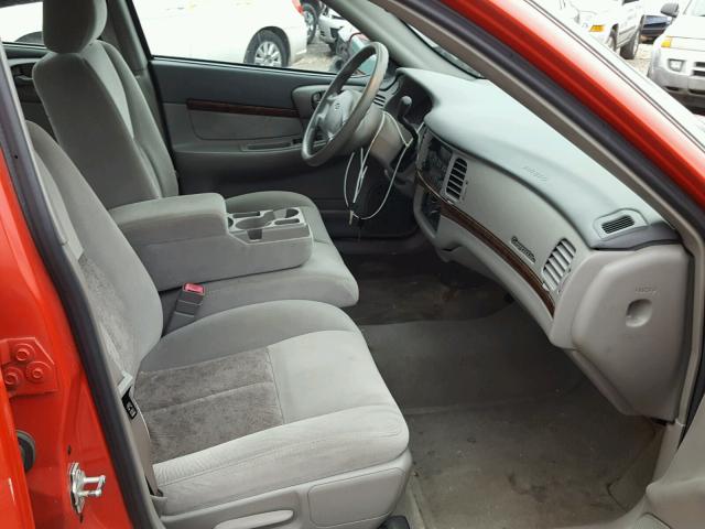 2G1WF52E149450856 - 2004 CHEVROLET IMPALA RED photo 5