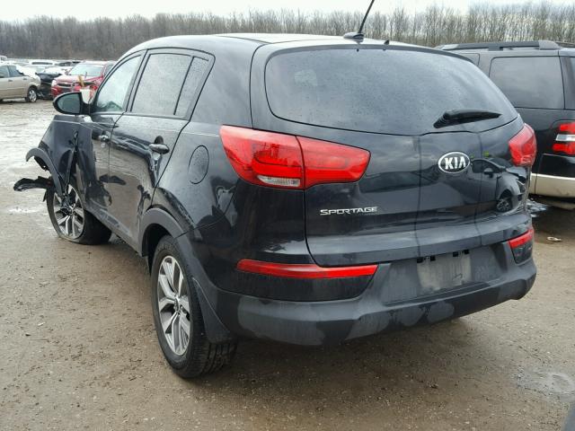 KNDPB3AC4F7694114 - 2015 KIA SPORTAGE L BLACK photo 3