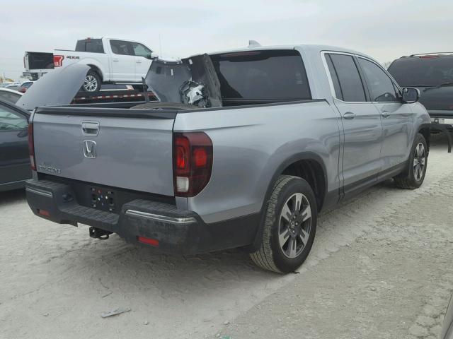 5FPYK2F51HB001545 - 2017 HONDA RIDGELINE SILVER photo 4