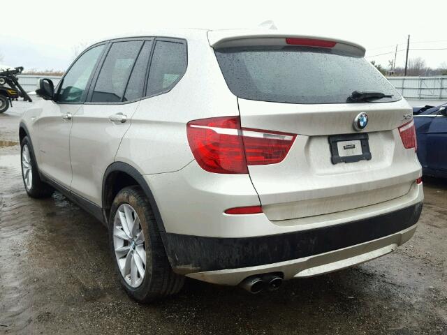 5UXWX9C5XD0A24041 - 2013 BMW X3 XDRIVE2 WHITE photo 3