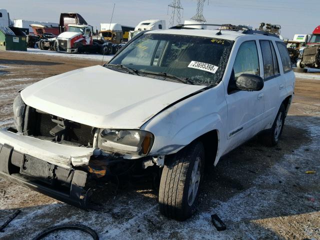 1GNDT13S542100821 - 2004 CHEVROLET TRAILBLAZE WHITE photo 2