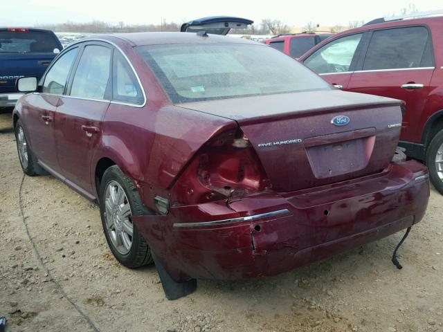 1FAHP25117G133420 - 2007 FORD FIVE HUNDR RED photo 3