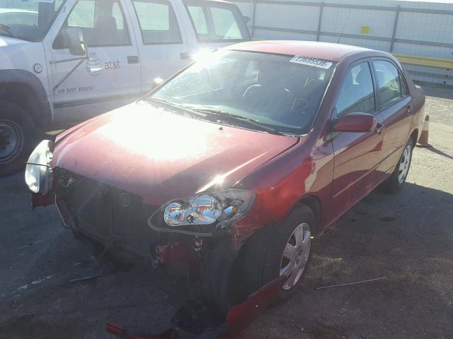 1NXBR32E77Z809213 - 2007 TOYOTA COROLLA CE MAROON photo 2