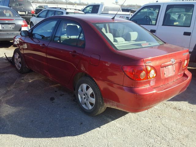 1NXBR32E77Z809213 - 2007 TOYOTA COROLLA CE MAROON photo 3