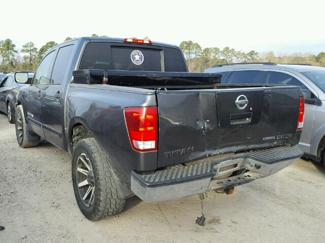 1N6BA07D68N351599 - 2008 NISSAN TITAN XE GRAY photo 3