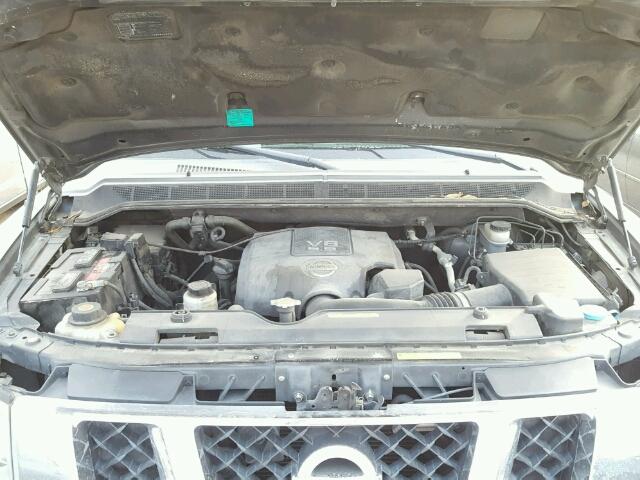 1N6BA07D68N351599 - 2008 NISSAN TITAN XE GRAY photo 7