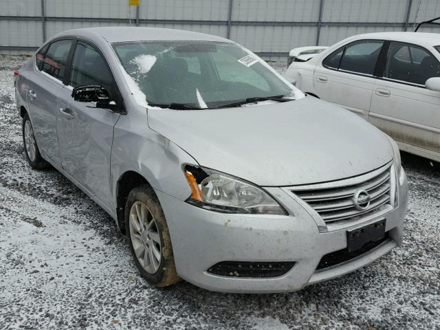 3N1AB7AP8DL647535 - 2013 NISSAN SENTRA S SILVER photo 1