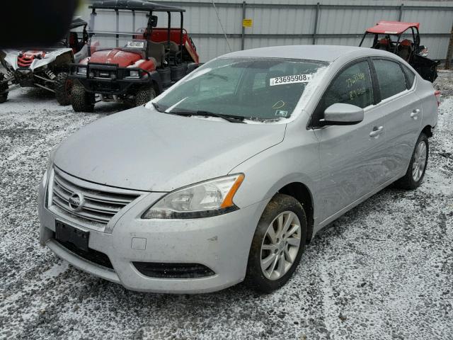 3N1AB7AP8DL647535 - 2013 NISSAN SENTRA S SILVER photo 2