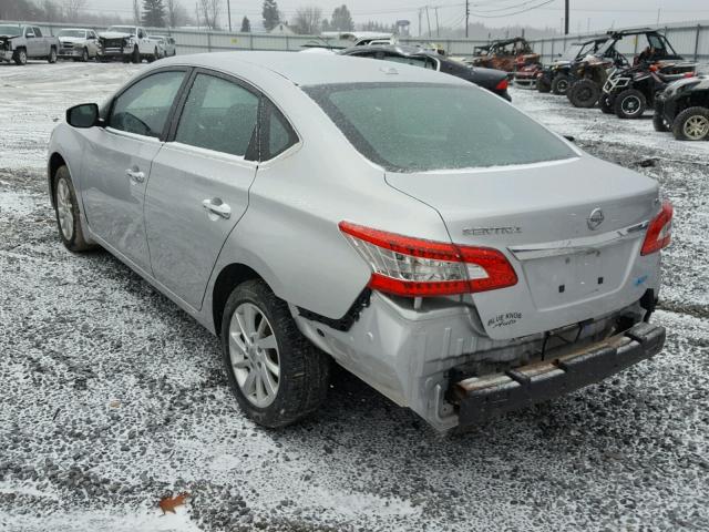 3N1AB7AP8DL647535 - 2013 NISSAN SENTRA S SILVER photo 3