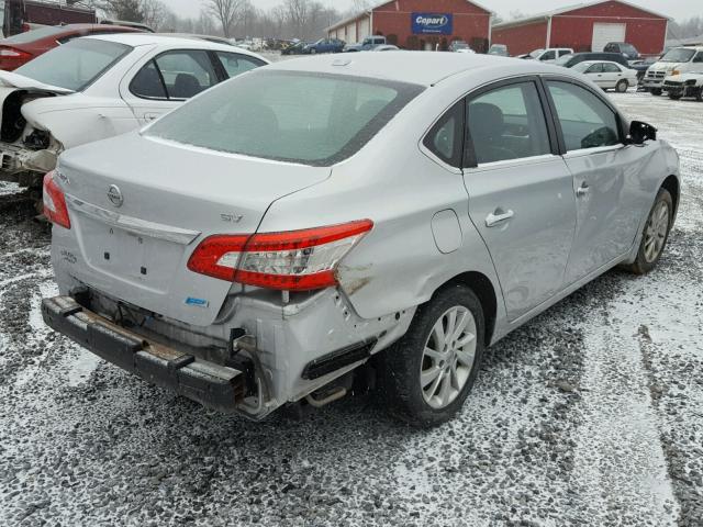 3N1AB7AP8DL647535 - 2013 NISSAN SENTRA S SILVER photo 4