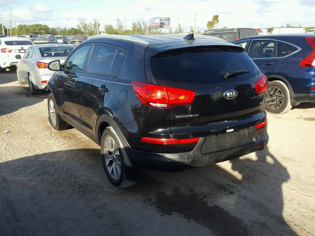 KNDPB3AC6F7723516 - 2015 KIA SPORTAGE L BLACK photo 3