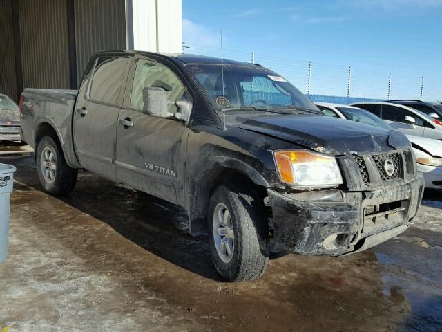 1N6AA0EC7BN308581 - 2011 NISSAN TITAN S BLACK photo 1