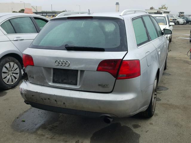 WAUKF78E97A281393 - 2007 AUDI A4 2.0T AV SILVER photo 4