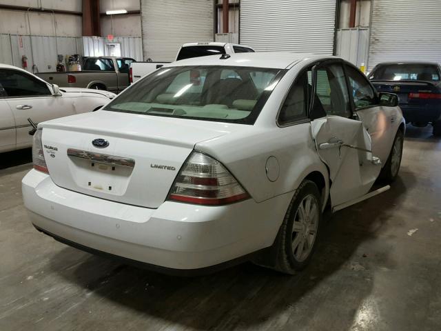 1FAHP25W98G145828 - 2008 FORD TAURUS LIM WHITE photo 4