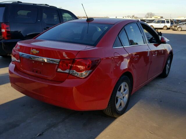 1G1PC5SB6F7249574 - 2015 CHEVROLET CRUZE LT RED photo 4