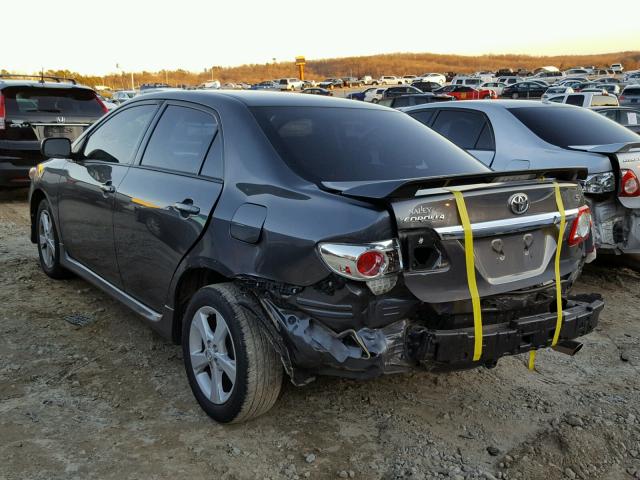 2T1BU4EEXBC703008 - 2011 TOYOTA COROLLA BA GRAY photo 3