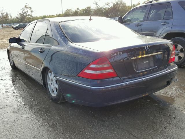 WDBNG70J2YA076780 - 2000 MERCEDES-BENZ S 430 BLUE photo 3