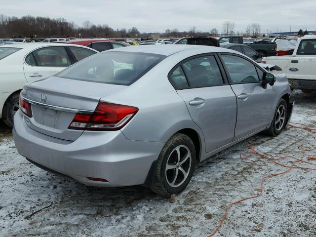 19XFB2F71FE036722 - 2015 HONDA CIVIC SE SILVER photo 4