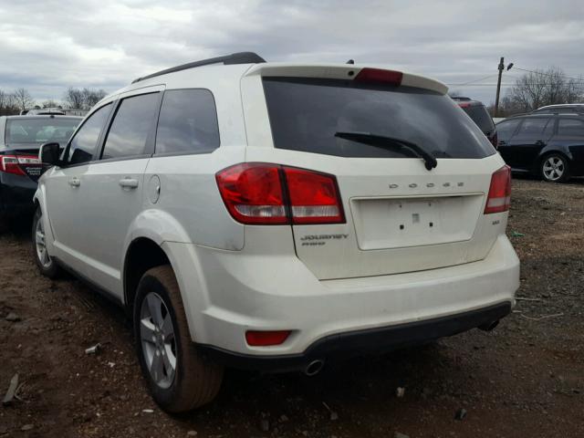 3C4PDDBGXCT232228 - 2012 DODGE JOURNEY SX WHITE photo 3