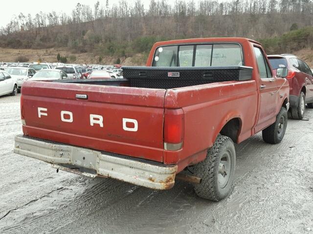 1FTEF14Y2JNB42218 - 1988 FORD F150 RED photo 4