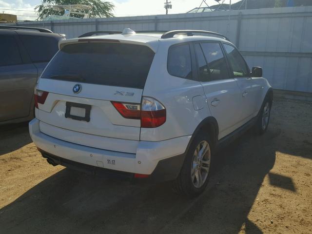 WBXPC93447WF19350 - 2007 BMW X3 3.0SI WHITE photo 4