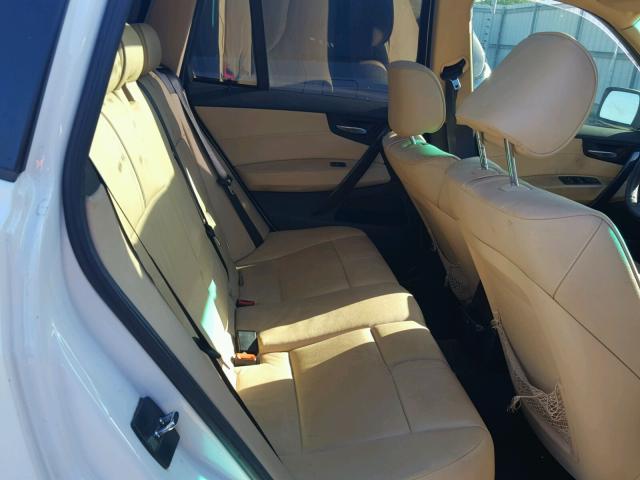 WBXPC93447WF19350 - 2007 BMW X3 3.0SI WHITE photo 6