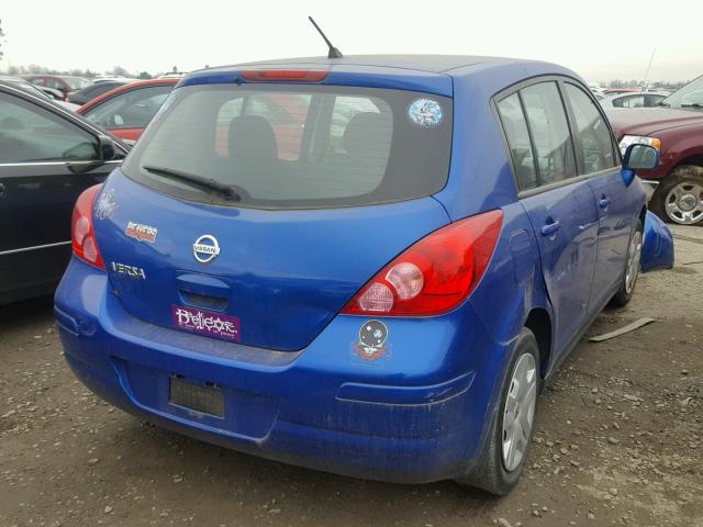 3N1BC1CP3BL459319 - 2011 NISSAN VERSA S BLUE photo 4