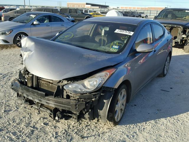 KMHDH4AE7CU400559 - 2012 HYUNDAI ELANTRA GL GRAY photo 2