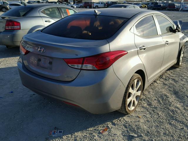 KMHDH4AE7CU400559 - 2012 HYUNDAI ELANTRA GL GRAY photo 4