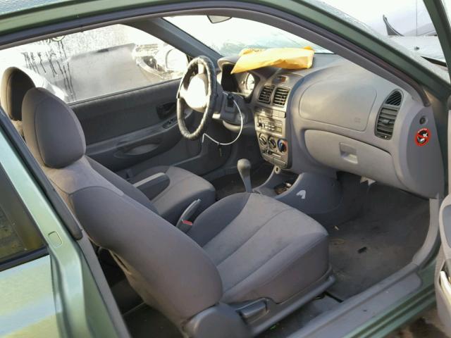 KMHCG35C43U242585 - 2003 HYUNDAI ACCENT GL GREEN photo 5