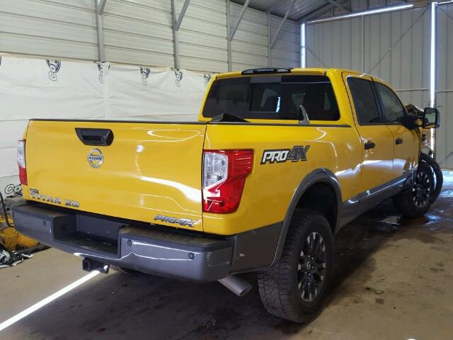 1N6BA1F45GN501479 - 2016 NISSAN TITAN XD S YELLOW photo 4