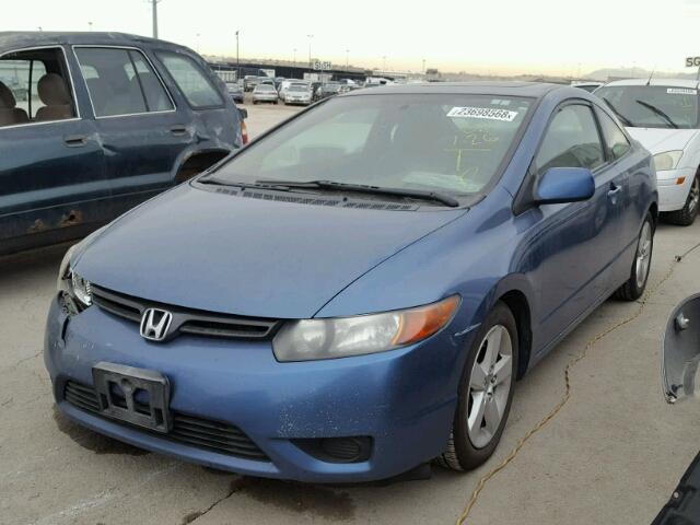 2HGFG12817H553682 - 2007 HONDA CIVIC EX BLUE photo 2