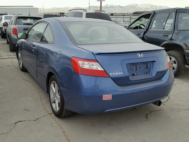 2HGFG12817H553682 - 2007 HONDA CIVIC EX ლურჯი ფოტო 3